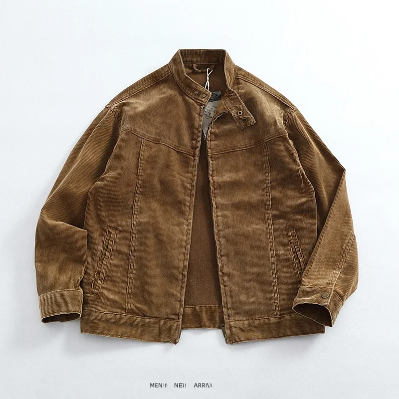 Retro Motorcycle Collar Jaet Men's Faion American Casual Waed Outdated Corduroy Autumn Trendy Top Outerwear
Retro Motorcycle Collar Jaet Men's Faion American Casual Waed Outdated Corduroy Autumn Trendy Top Outerwear