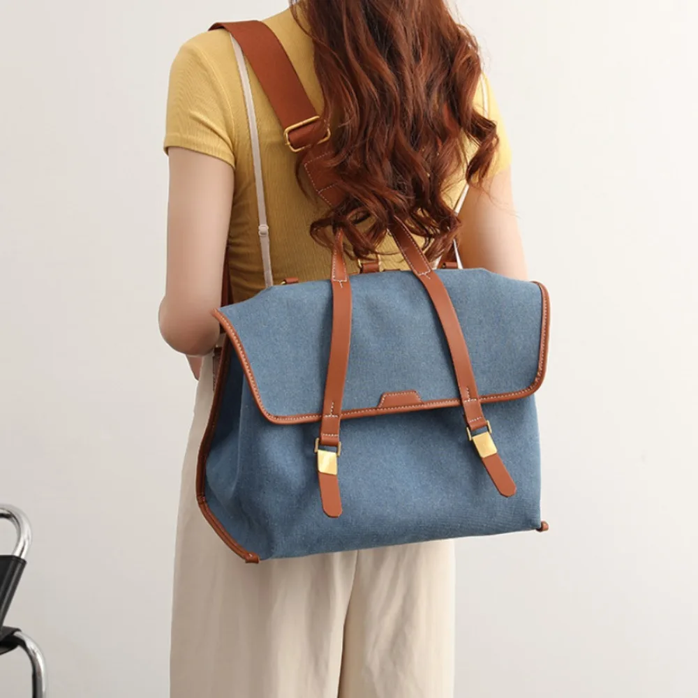 New Large Capacity Patchwork Panelled Backpacks Practical Latch Briefcase Denim Versatile Handbags All-match Casual Shoulder Bag
New Large Capacity Patchwork Panelled Backpacks Practical Latch Briefcase Denim Versatile Handbags All-match Casual Shoulder Bag