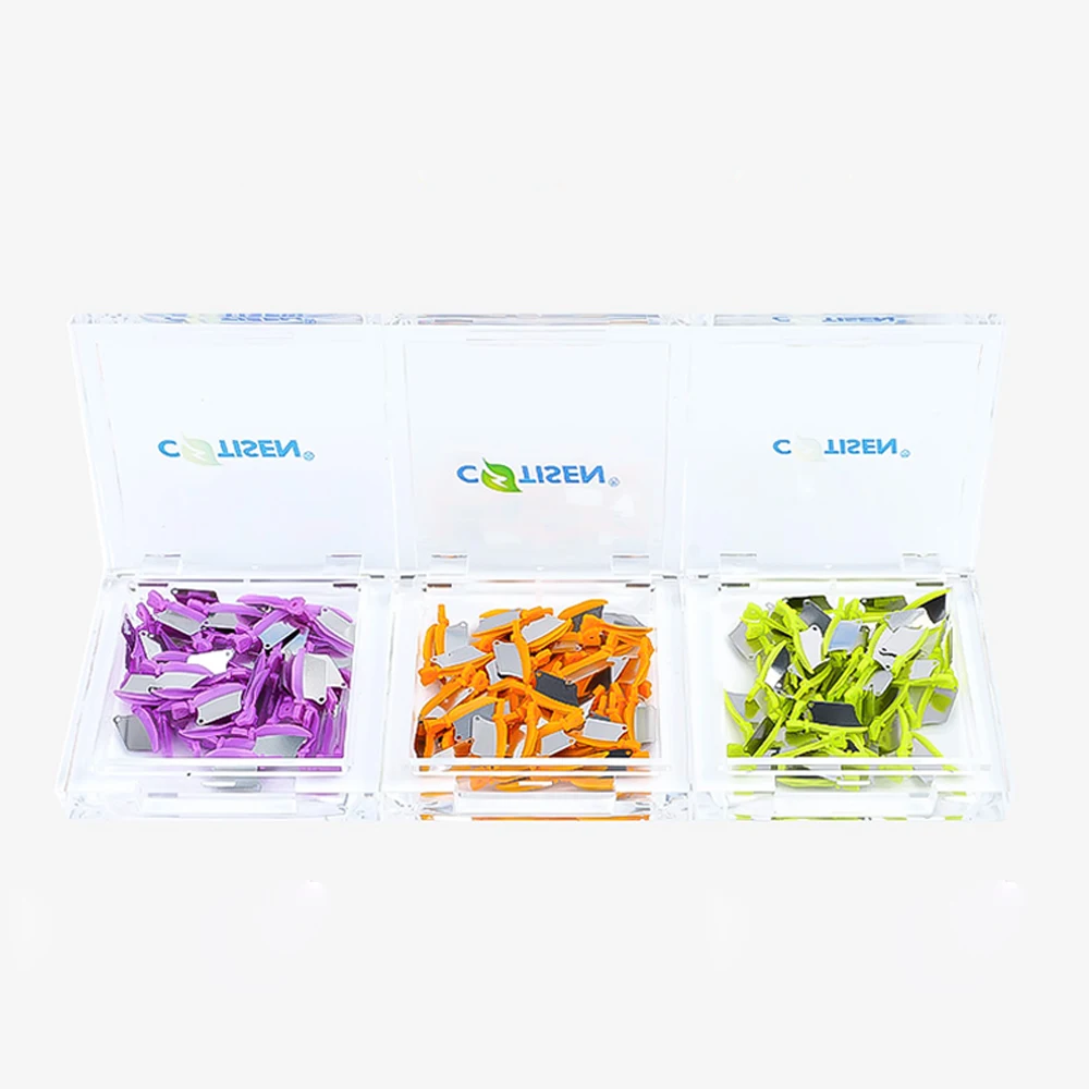 50pcs/Box Dental Wedge Prime Teeth Interproximal Plastic Wedge Guards With Metal Protection Steel Matrix Dentist Equipment Tools
50pcs/Box Dental Wedge Prime Teeth Interproximal Plastic Wedge Guards With Metal Protection Steel Matrix Dentist Equipment Tools