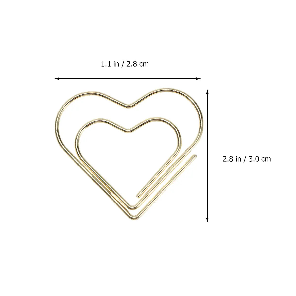 10pcs Metal Paper Clips Creative Heart-shaped Golden Note Photo Sign Clips Bookmark Clips for Home Office School
10pcs Metal Paper Clips Creative Heart-shaped Golden Note Photo Sign Clips Bookmark Clips for Home Office School