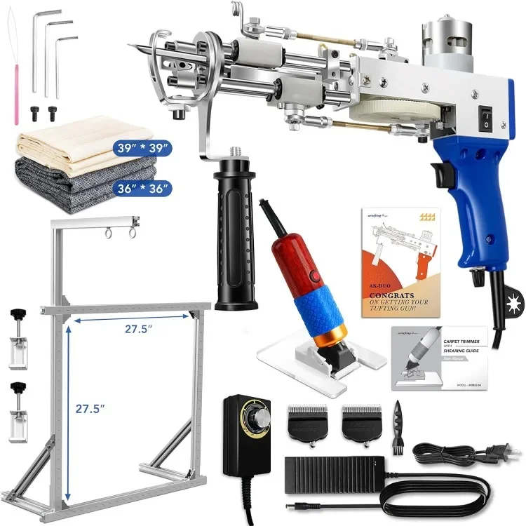 Gun Starter Kit with Aluminum Frame & Carpet Trimmer,Carpet Making Kit with Tufting Frame Tufting Supplies with Primary Tufting
Gun Starter Kit with Aluminum Frame & Carpet Trimmer,Carpet Making Kit with Tufting Frame Tufting Supplies with Primary Tufting
