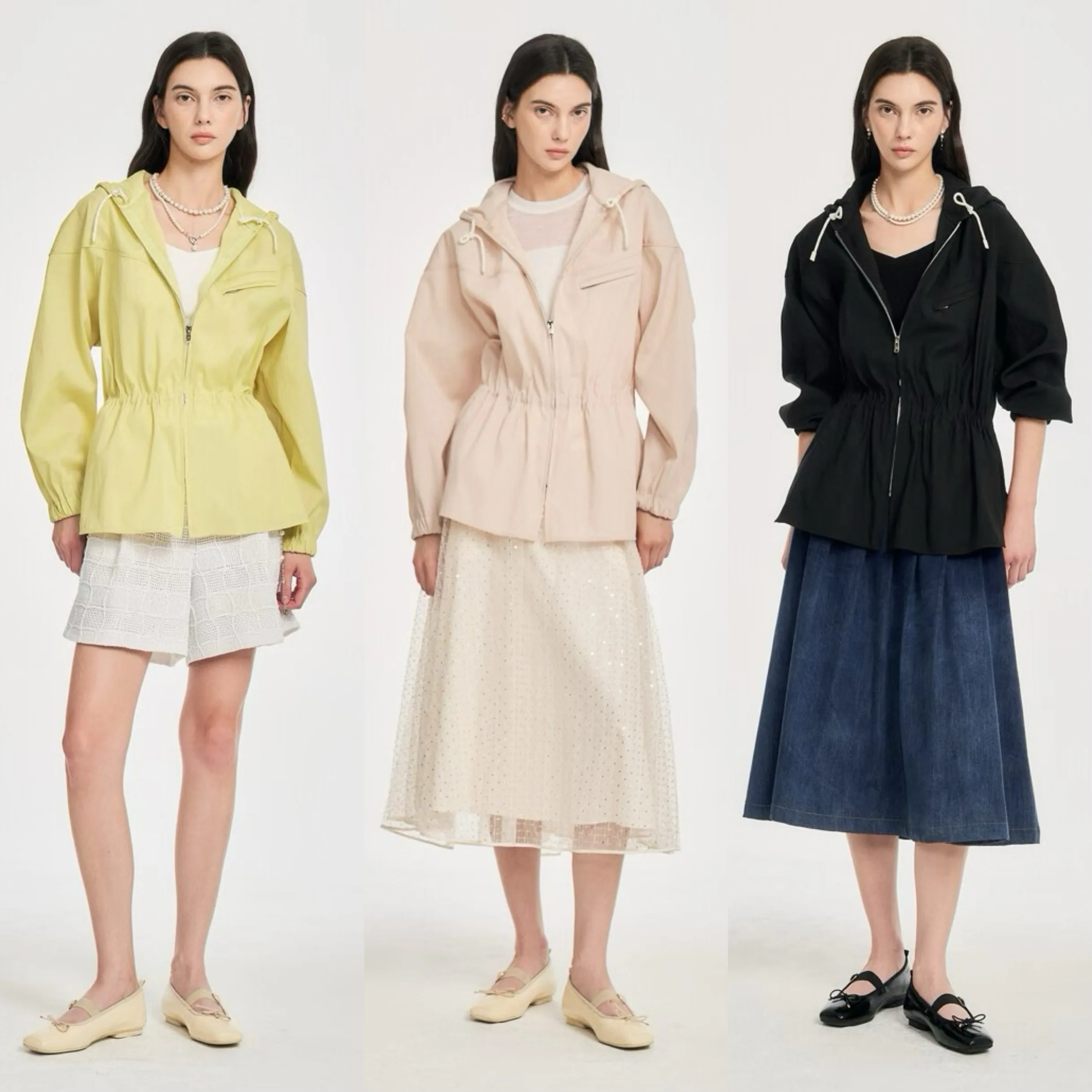 Легкая куртка с капюшоном, свободного прямого кроя, утягивающая, для ранней осени, однотонная, на молнии, для повседневной носки
Легкая куртка с капюшоном, свободного прямого кроя, утягивающая, для ранней осени, однотонная, на молнии, для повседневной носки