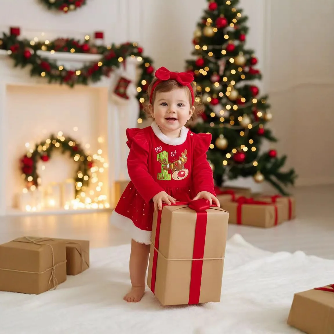 Осенне-зимняя рождественская одежда с длинными рукавами и оленями для девочек, детская одежда, новые рождественские подарки, одежда для скалолазания
Осенне-зимняя рождественская одежда с длинными рукавами и оленями для девочек, детская одежда, новые рождественские подарки, одежда для скалолазания