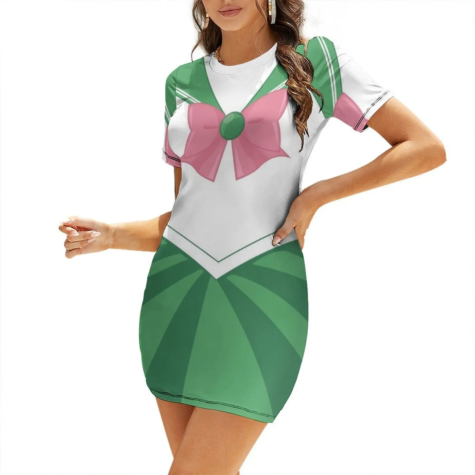 Sailor Jupiter Short-Sleeved Dress Woman clothes dresses korean style party dresses woman Dress
Sailor Jupiter Short-Sleeved Dress Woman clothes dresses korean style party dresses woman Dress
