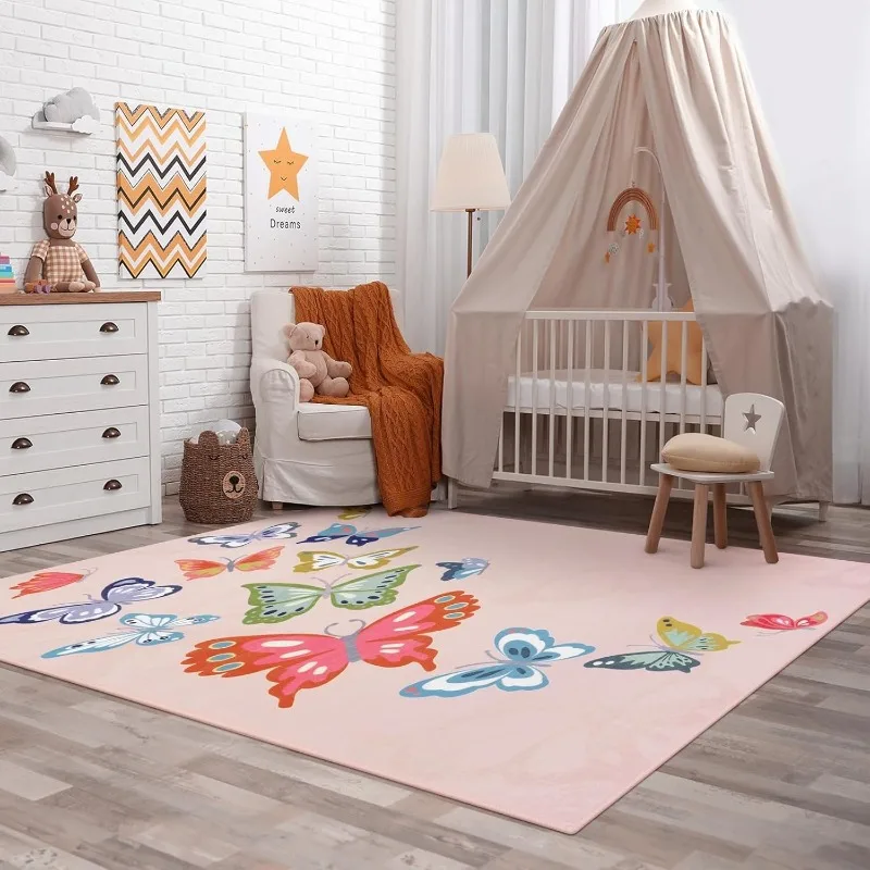 Childlike Fresh Style Living Room Carpet Butterfly Pattern Foldable Machinewashable Bedroom Rug Soft Coffee Table Floor Mat 러그
Childlike Fresh Style Living Room Carpet Butterfly Pattern Foldable Machinewashable Bedroom Rug Soft Coffee Table Floor Mat 러그