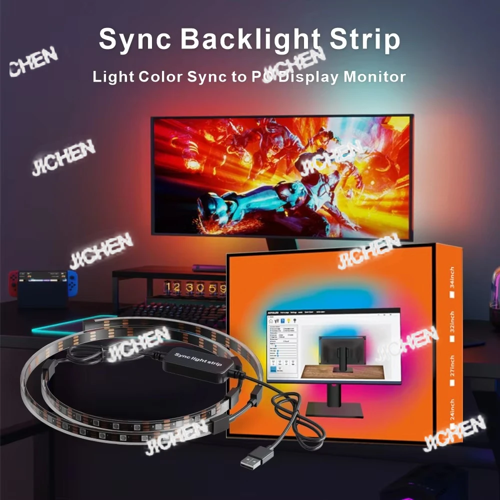 HR USB 5 В синхронизация световая полоса компьютерная игровая комната погружной окружающий свет игровой ПК дисплей монитор синхронизация подсветки светодиодная
HR USB 5 В синхронизация световая полоса компьютерная игровая комната погружной окружающий свет игровой ПК дисплей монитор синхронизация подсветки светодиодная