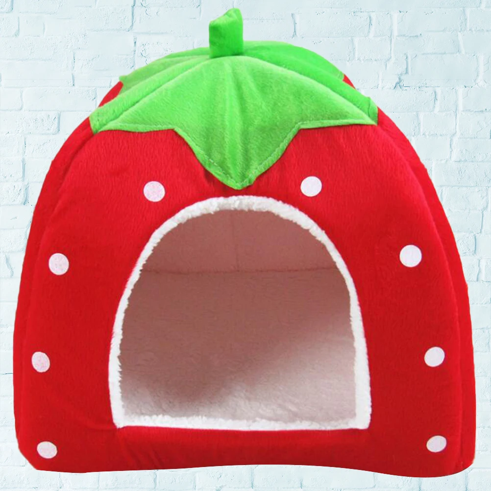 Foldable Pet Bed Cat Bed Puppy House Strawberry Creative Entrance Pet Sleeping Bed for Cats Dog (Red, Size S)
Foldable Pet Bed Cat Bed Puppy House Strawberry Creative Entrance Pet Sleeping Bed for Cats Dog (Red, Size S)