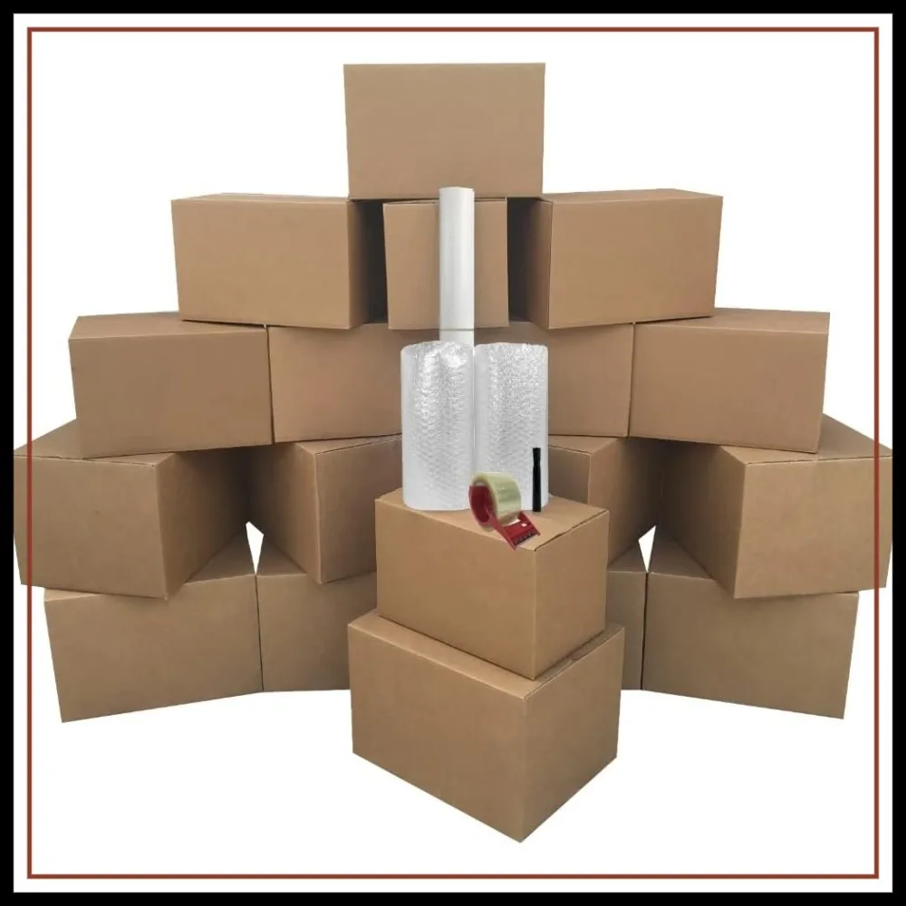 One Bedroom Moving Kit: 18 Boxes, Packing Supplies & Tape, Corrugated Boxes
One Bedroom Moving Kit: 18 Boxes, Packing Supplies & Tape, Corrugated Boxes