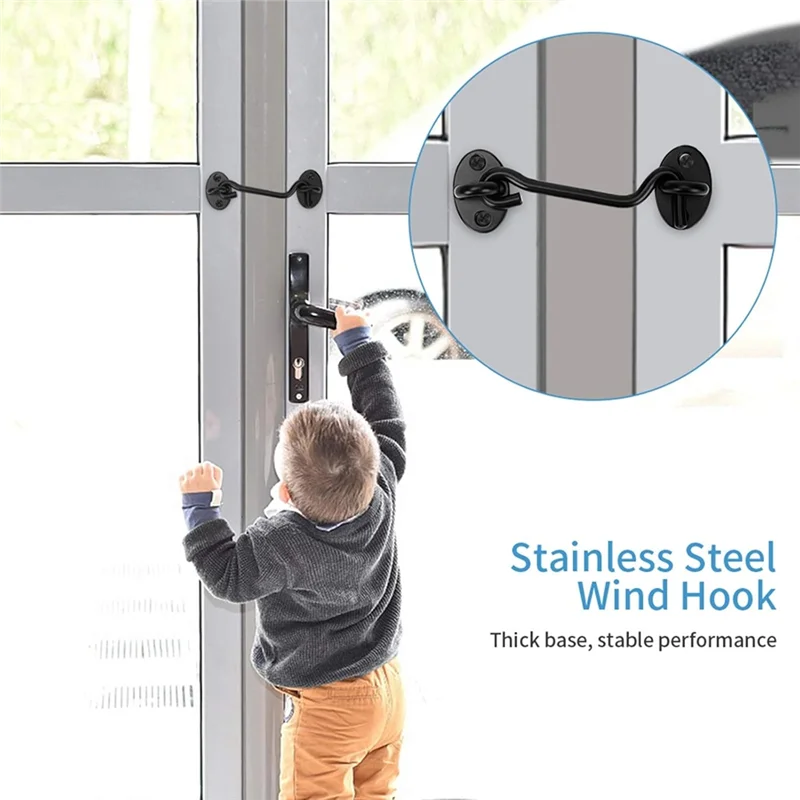 MOPHE-крючок и защелка для двери, 4-дюймовый замок с крючком для двери, богатая черная защелка с крючком, подходит для дверей, окон, деревянного забора
MOPHE-крючок и защелка для двери, 4-дюймовый замок с крючком для двери, богатая черная защелка с крючком, подходит для дверей, окон, деревянного забора