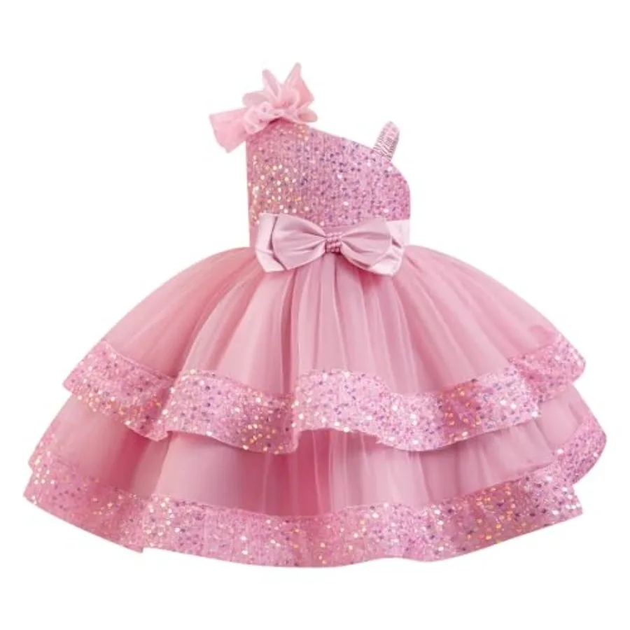 IMEKIS Toddler Baby Girls Pageant Dress Shiny Bow Asymmetric Shoulder Formal Birthday Party Tie Tulle Gowns 1-8T
IMEKIS Toddler Baby Girls Pageant Dress Shiny Bow Asymmetric Shoulder Formal Birthday Party Tie Tulle Gowns 1-8T