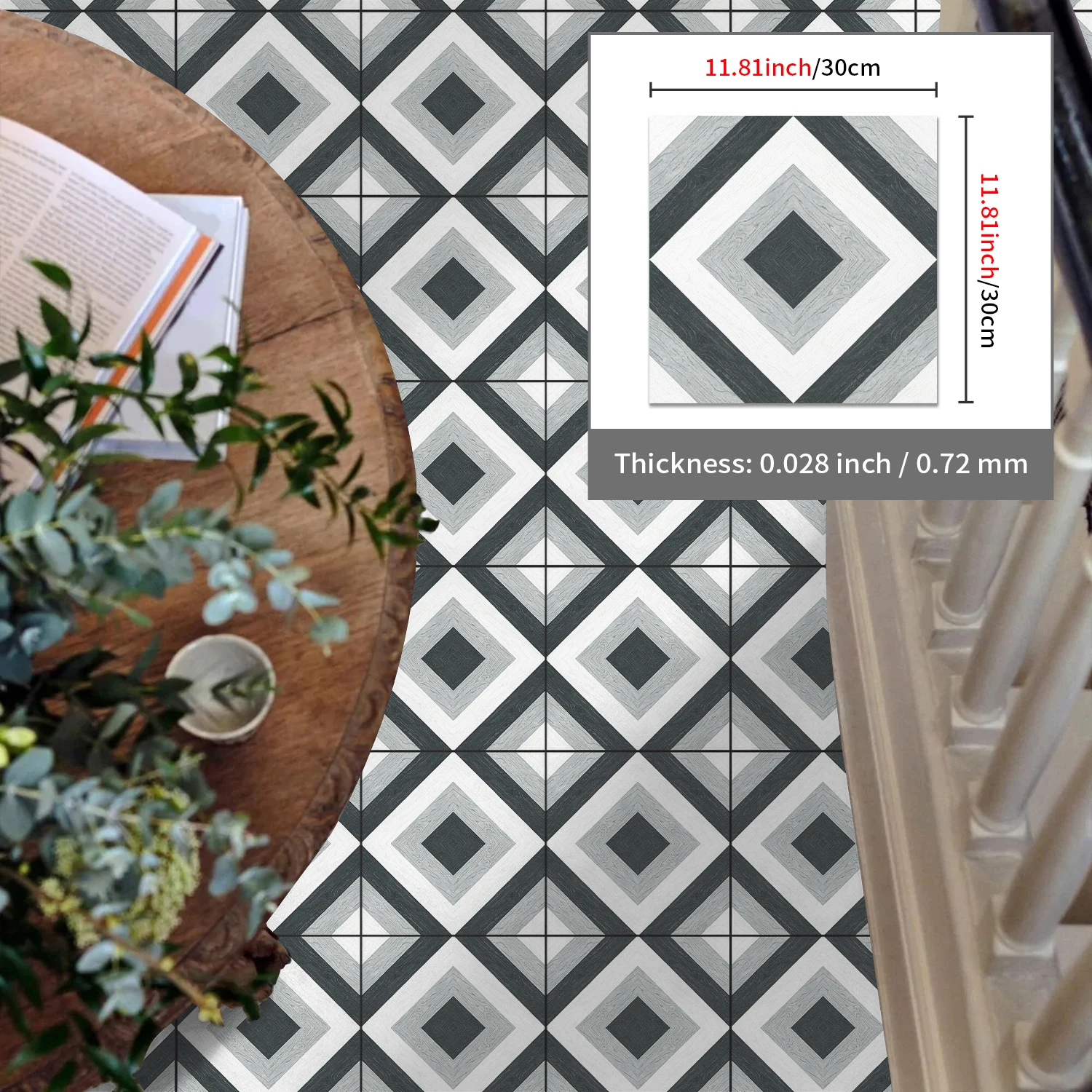 Thick matte geometric wood grain wear-resistant waterproof self-adhesive floor and wall stickers, suitable for indoor decoration
Thick matte geometric wood grain wear-resistant waterproof self-adhesive floor and wall stickers, suitable for indoor decoration