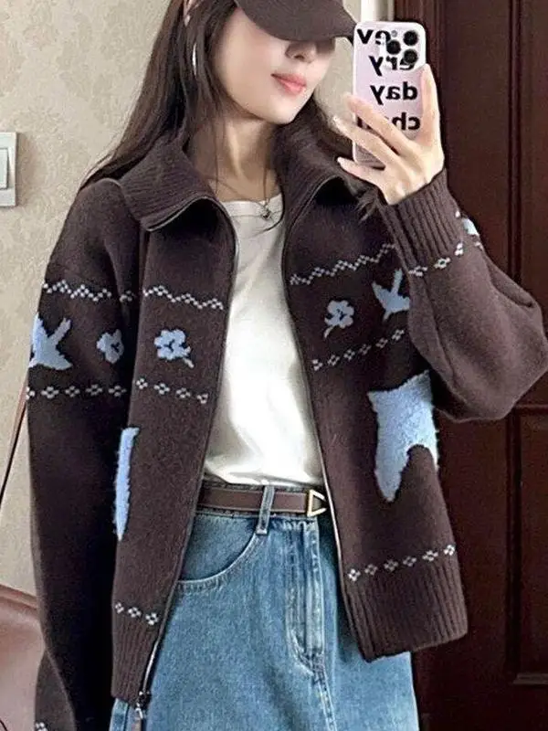 Soft Sweet Knitted Open Cardigan Women's Fashion Casual Style Long Sleeve Sweater Autumn Winter New Arrival Korean Version
Soft Sweet Knitted Open Cardigan Women's Fashion Casual Style Long Sleeve Sweater Autumn Winter New Arrival Korean Version