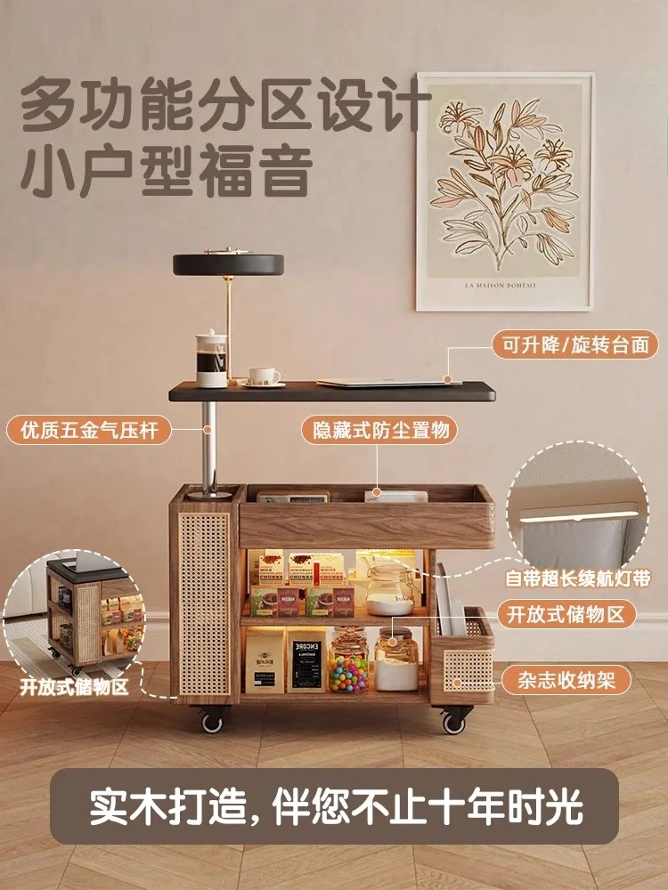 Retro Solid Wood Lifting Coffee Table Small Apartment Living Room Home Sofa Side Cabinet Movable Trolley
Retro Solid Wood Lifting Coffee Table Small Apartment Living Room Home Sofa Side Cabinet Movable Trolley