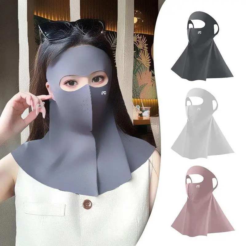 Summer Imitation Ice Silk Sun Protection Mask Full Face Anti-UV Neck Scarf Dustproof Neck Protection Sunshade Face Mask Cycling
Summer Imitation Ice Silk Sun Protection Mask Full Face Anti-UV Neck Scarf Dustproof Neck Protection Sunshade Face Mask Cycling