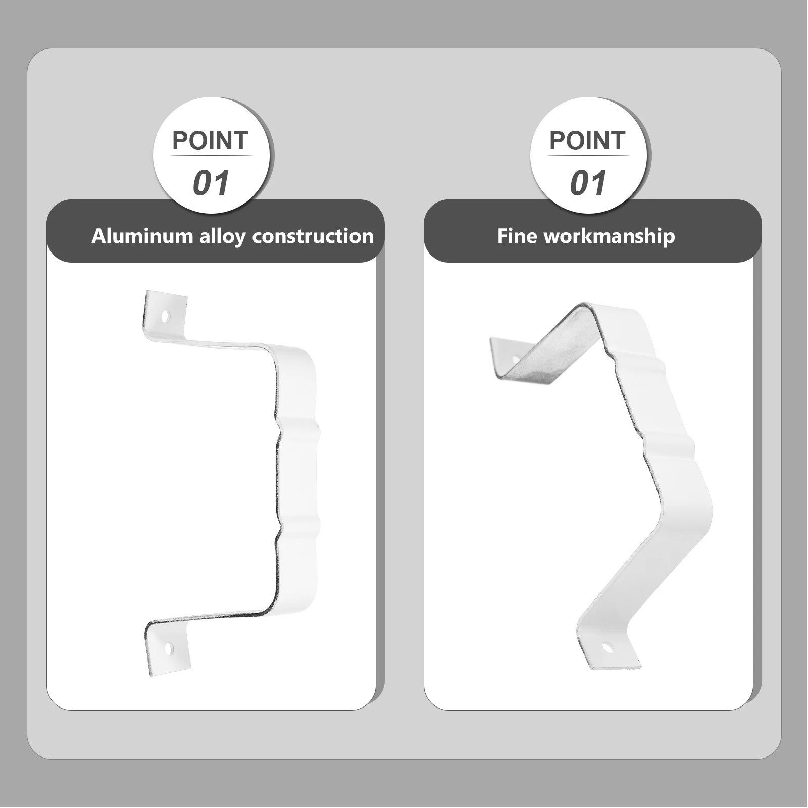 1 set 100X80 Aluminum Alloy Positioner White Downspout Gutter Adapter Connector Brackets Hidden Bracket Durable Household 
1 set 100X80 Aluminum Alloy Positioner White Downspout Gutter Adapter Connector Brackets Hidden Bracket Durable Household
