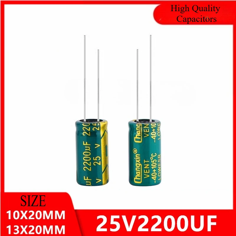 2Pcs 25V2200UF high frequency low resistance, LCD main board power supply electrolytic capacitor, size 10X20 13X20MM
2Pcs 25V2200UF high frequency low resistance, LCD main board power supply electrolytic capacitor, size 10X20 13X20MM
