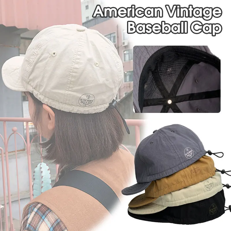 Japanese Street Retro Original Baseball Hats Womens Summer Sunshade Pull Cord Adjustable Korean Version Hat Hip-Hop Cap Unisex
Japanese Street Retro Original Baseball Hats Womens Summer Sunshade Pull Cord Adjustable Korean Version Hat Hip-Hop Cap Unisex