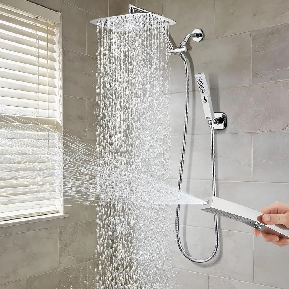 AllexpreskAll Metal 12 Inch Rain Shower Head with Power Wash Mode Handheld Spray Combo, 71\ Extra Long Hose, Ideal for Modern Ba
AllexpreskAll Metal 12 Inch Rain Shower Head with Power Wash Mode Handheld Spray Combo, 71\ Extra Long Hose, Ideal for Modern Ba