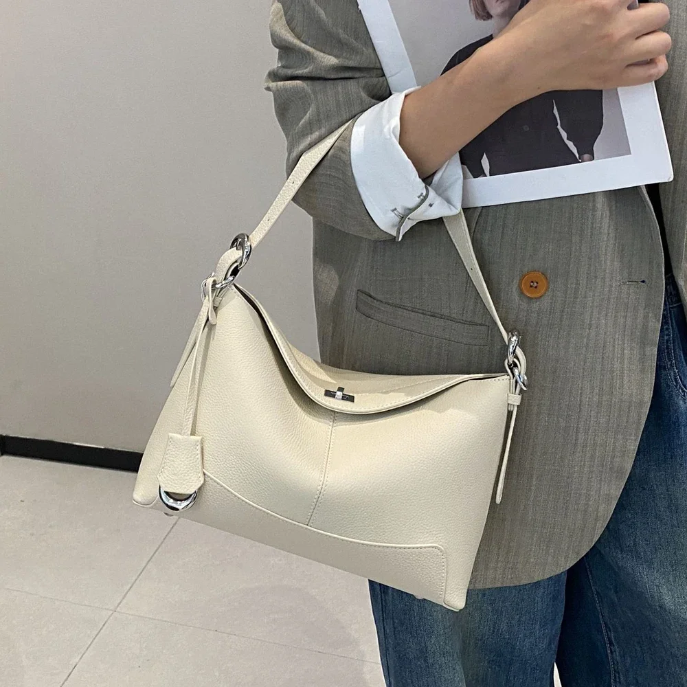 Ladies Real Cow Leather Crossbody Bag Women's Natural Cowhide Shoulder Underarm Bags Female Casual Design Luxury Retro Handbags
Ladies Real Cow Leather Crossbody Bag Women's Natural Cowhide Shoulder Underarm Bags Female Casual Design Luxury Retro Handbags