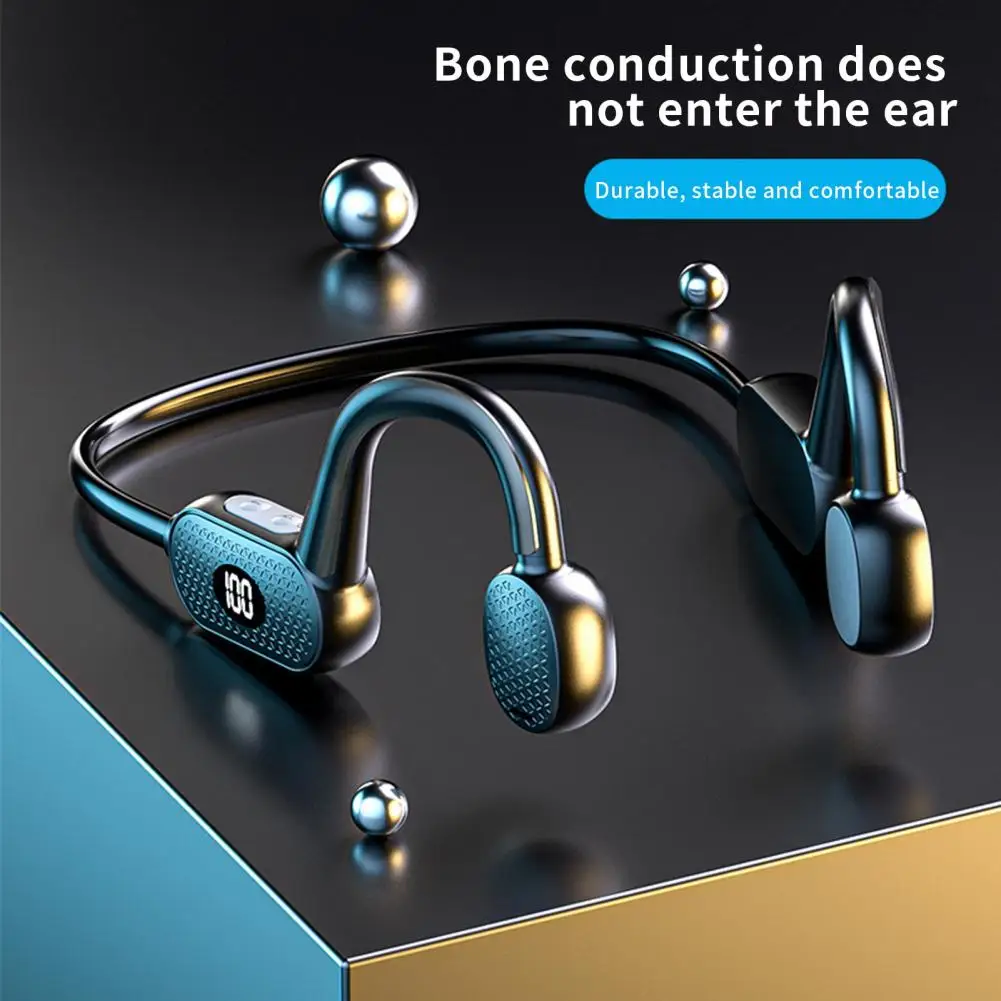 Bluetooth-compatible Earphone Sweatproof Buttons Control Anti-deformed Digital Display Bone Conduction Headset
Bluetooth-compatible Earphone Sweatproof Buttons Control Anti-deformed Digital Display Bone Conduction Headset