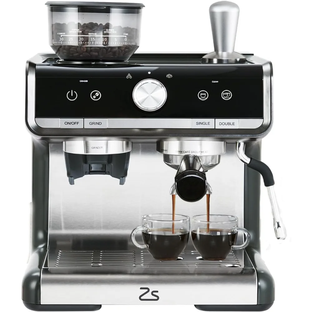 20 Bar Espresso Machine with Grinder, Coffee Maker with Steam Milk Frother, Professional Espresso Maker and Cappuccino Machine
20 Bar Espresso Machine with Grinder, Coffee Maker with Steam Milk Frother, Professional Espresso Maker and Cappuccino Machine
