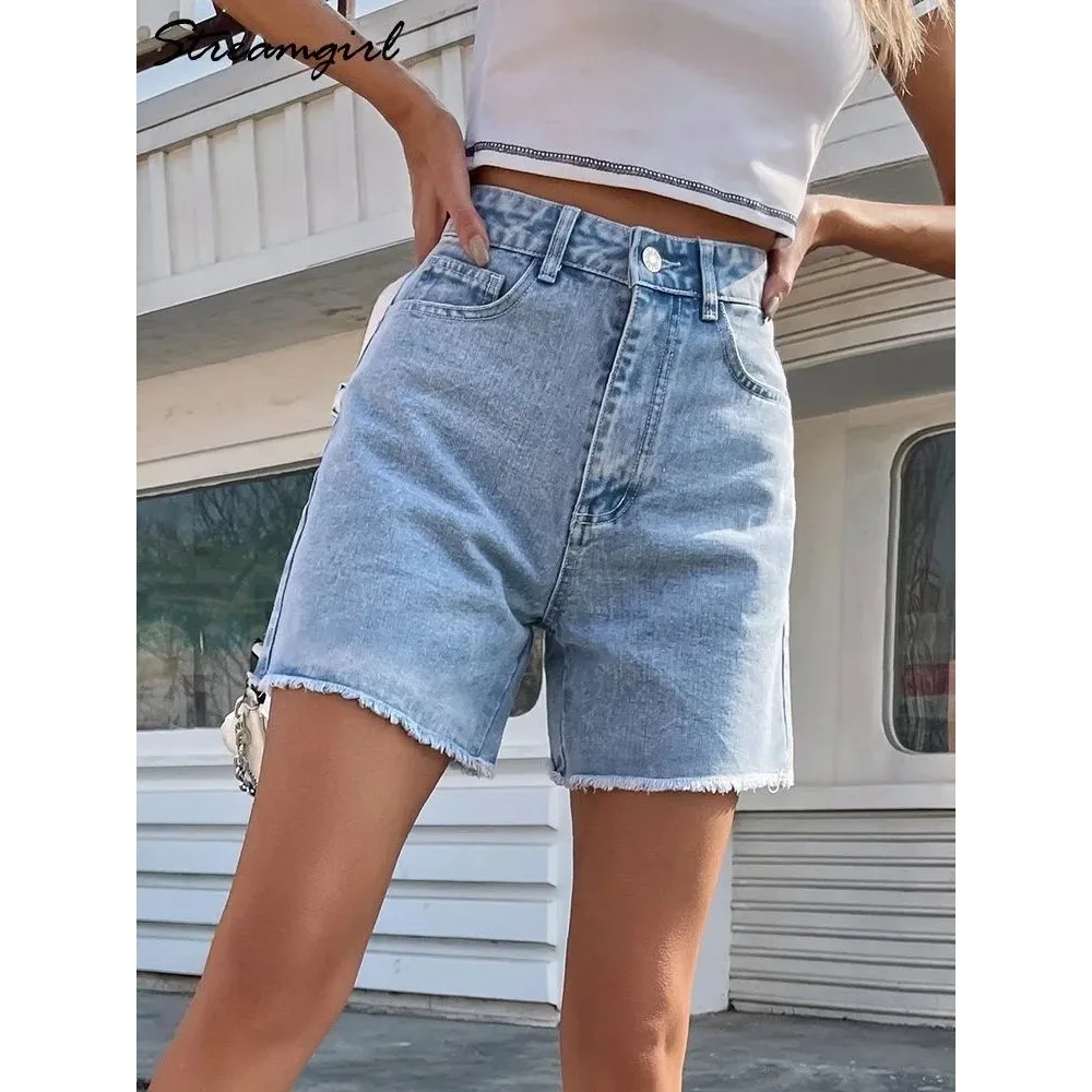 Streirl Blue High Waist Denim Shorts for Women Summer Casual Cleanfit PVC Material 2025 Autumn Collection Mid-aged Suitable
Streirl Blue High Waist Denim Shorts for Women Summer Casual Cleanfit PVC Material 2025 Autumn Collection Mid-aged Suitable