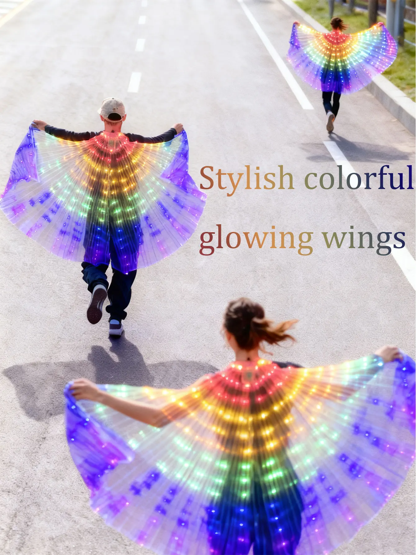 Colorful Cloak Cloak Stage Dance Performance Costume (sold without batteries)
Colorful Cloak Cloak Stage Dance Performance Costume (sold without batteries)