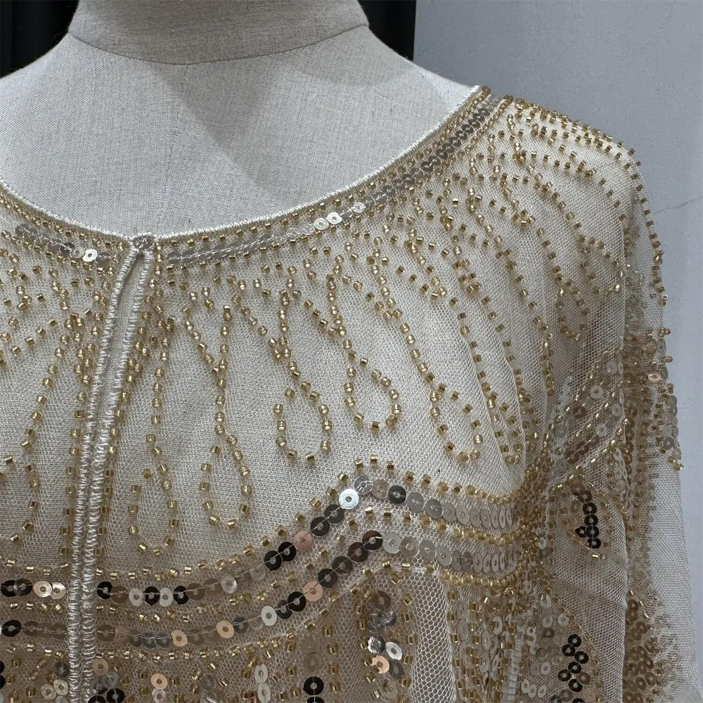 Fashion 1920s Flapper Shawl Floral Embroidery With Dress Short Cape Sequin Cape Evening Wrap
Fashion 1920s Flapper Shawl Floral Embroidery With Dress Short Cape Sequin Cape Evening Wrap