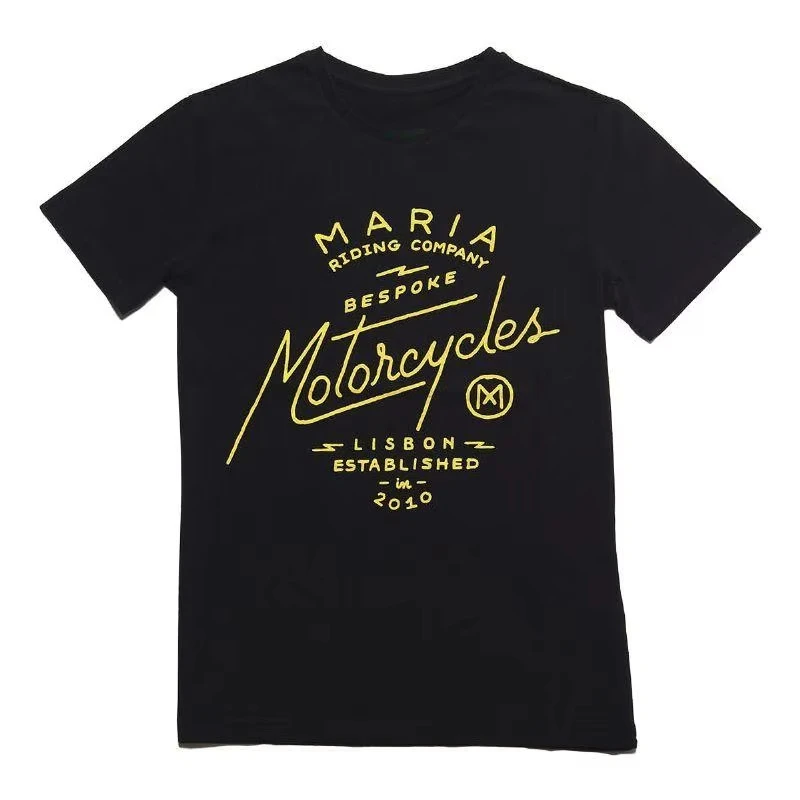 Summmer Maria Riding Company, элитная брендовая хлопковая мужская и женская мотоциклетная футболка с коротким рукавом, большие размеры, повседневная модная футболка унисекс
Summmer Maria Riding Company, элитная брендовая хлопковая мужская и женская мотоциклетная футболка с коротким рукавом, большие размеры, повседневная модная футболка унисекс