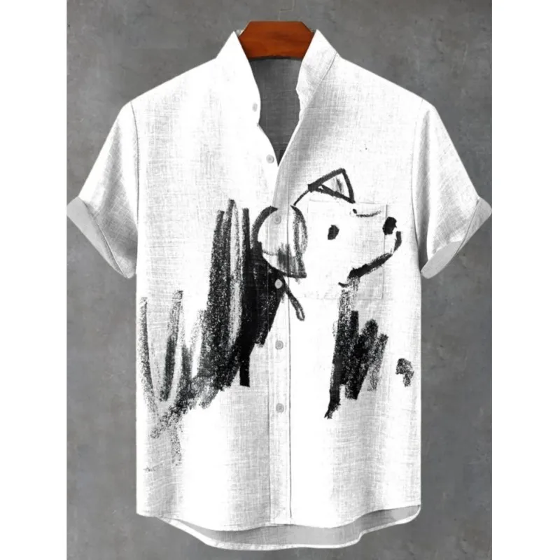 2025 Men's Casual Fashion New Linen Shirt Art Printed Pet Dog Pattern Shirts Fashion Casual And Comfortable Men's Plain Shirt
2025 Men's Casual Fashion New Linen Shirt Art Printed Pet Dog Pattern Shirts Fashion Casual And Comfortable Men's Plain Shirt