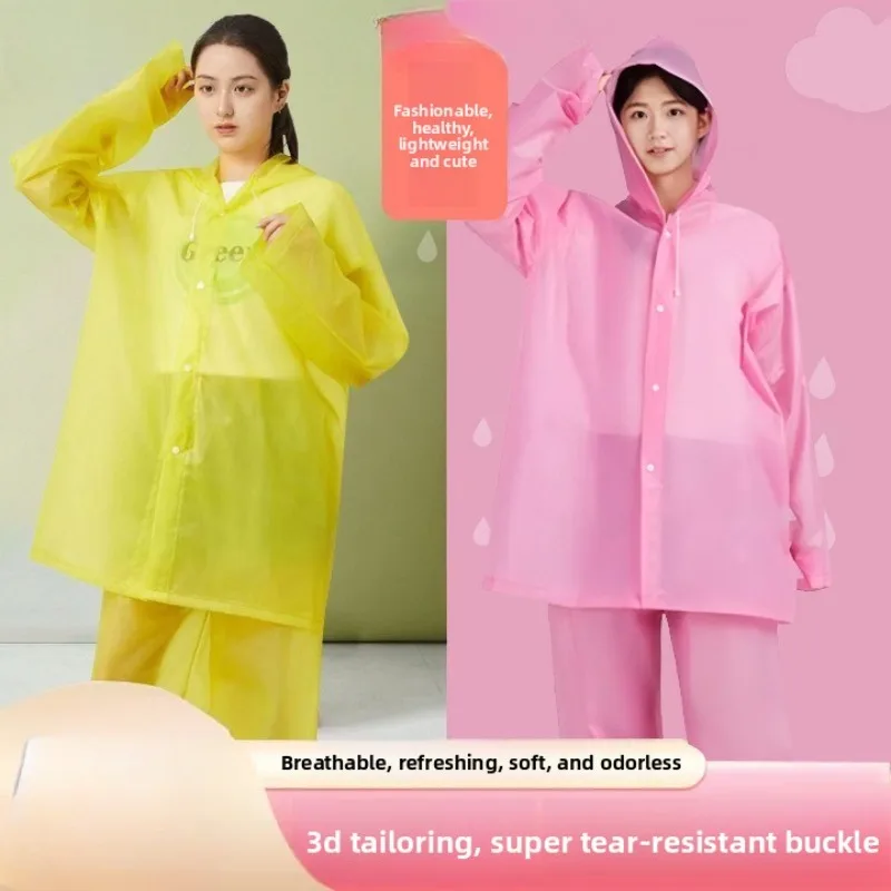 Adult Raincoat Set Thickened Extended Rainstorm Proof Reusable EVA Rain Poncho
Adult Raincoat Set Thickened Extended Rainstorm Proof Reusable EVA Rain Poncho