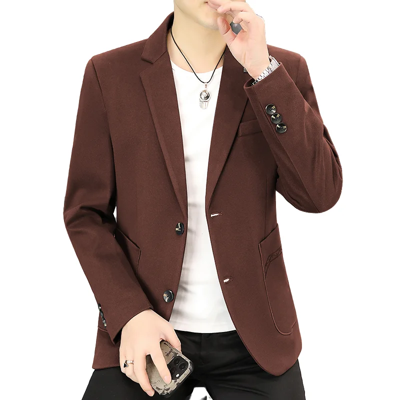 Men's Solid Color Small Suit Fashion Business Casual Slim Fit Two Button Single Blazer Commuter Office Comfortable Work Clothes
Men's Solid Color Small Suit Fashion Business Casual Slim Fit Two Button Single Blazer Commuter Office Comfortable Work Clothes
