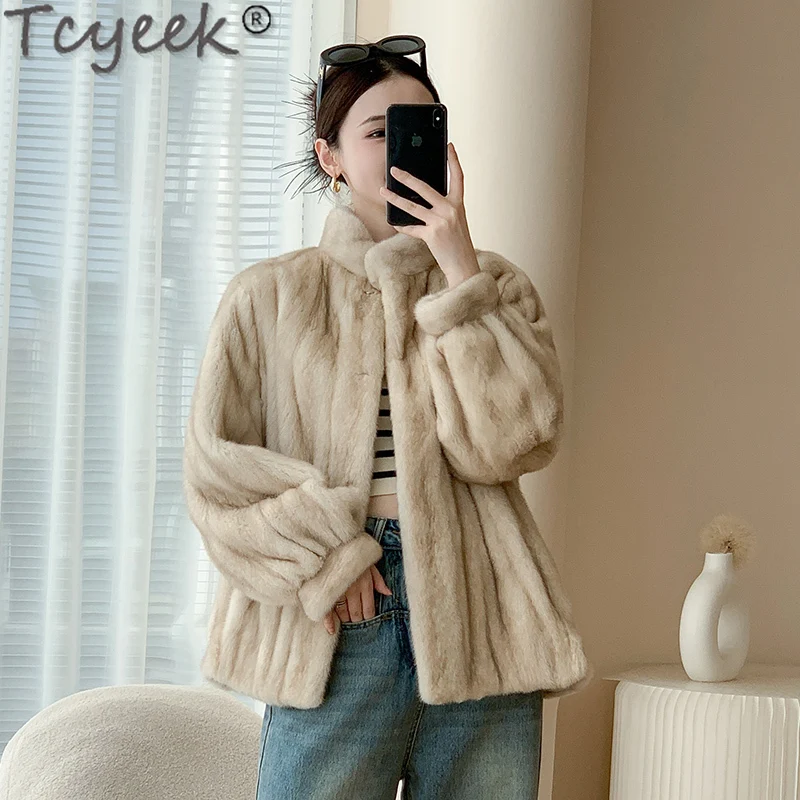 Tcyeek Natural Mink Fur Coat Winter Women's Fur Jacket 2023 Stand Collar Whole Female Mink Real Fur Coats Elegant Fourrure Femme
Tcyeek Natural Mink Fur Coat Winter Women's Fur Jacket 2023 Stand Collar Whole Female Mink Real Fur Coats Elegant Fourrure Femme