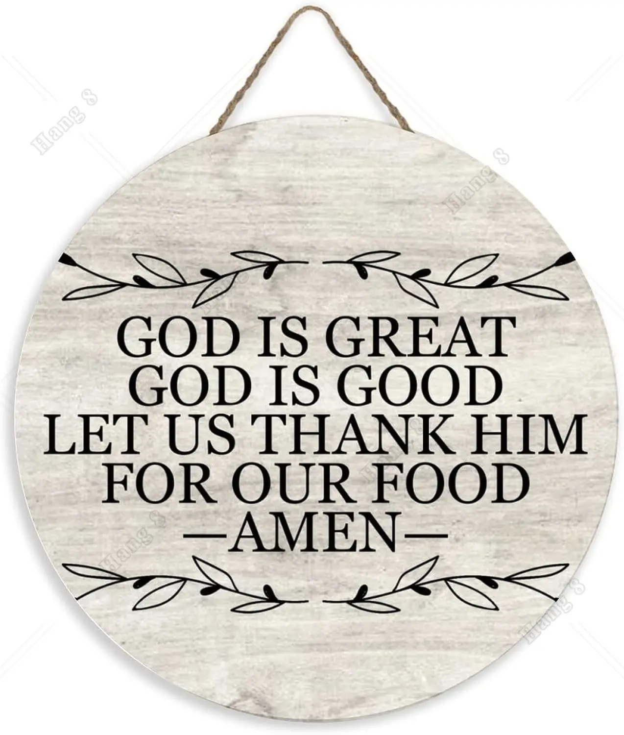 God Is Great God Is Good Let Us Thank Him for Our Food Amen Wooden Porch Sign Door Hanger 12x12in Saying Round Wood Sign
God Is Great God Is Good Let Us Thank Him for Our Food Amen Wooden Porch Sign Door Hanger 12x12in Saying Round Wood Sign