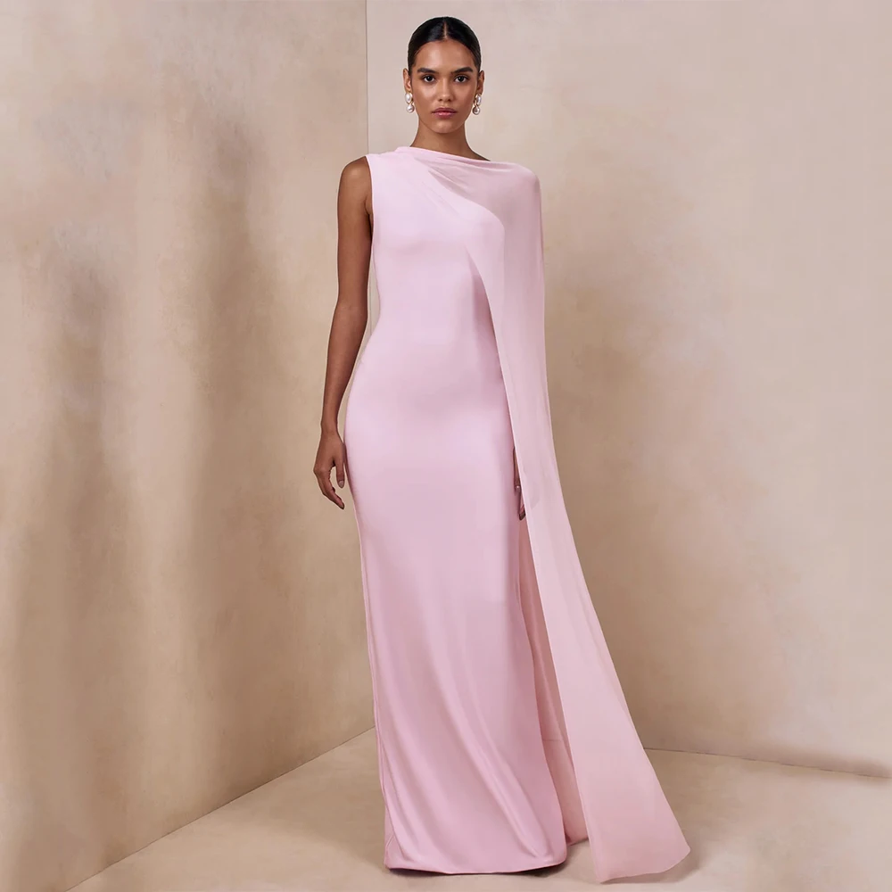 Customized Elegant Women's Evening Dresses Long One Shoulder Mermaid Evening Gown with Cape Sleeveless Trumpet Formal Dress
Customized Elegant Women's Evening Dresses Long One Shoulder Mermaid Evening Gown with Cape Sleeveless Trumpet Formal Dress
