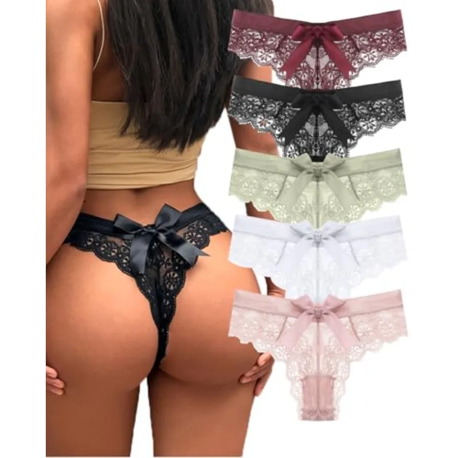 G-String Thongs for Women T-back Lace Breathable Comfortable Thongs Sexy Low Waist Underwear Panties
G-String Thongs for Women T-back Lace Breathable Comfortable Thongs Sexy Low Waist Underwear Panties