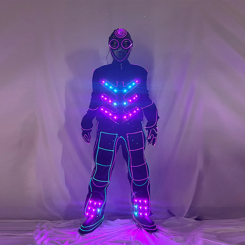 LED Fiber Optic Suit Change Colors Neon Light up Costume for Warrior Disco DJ Dance Cosplay Show Performance Adult Size
LED Fiber Optic Suit Change Colors Neon Light up Costume for Warrior Disco DJ Dance Cosplay Show Performance Adult Size