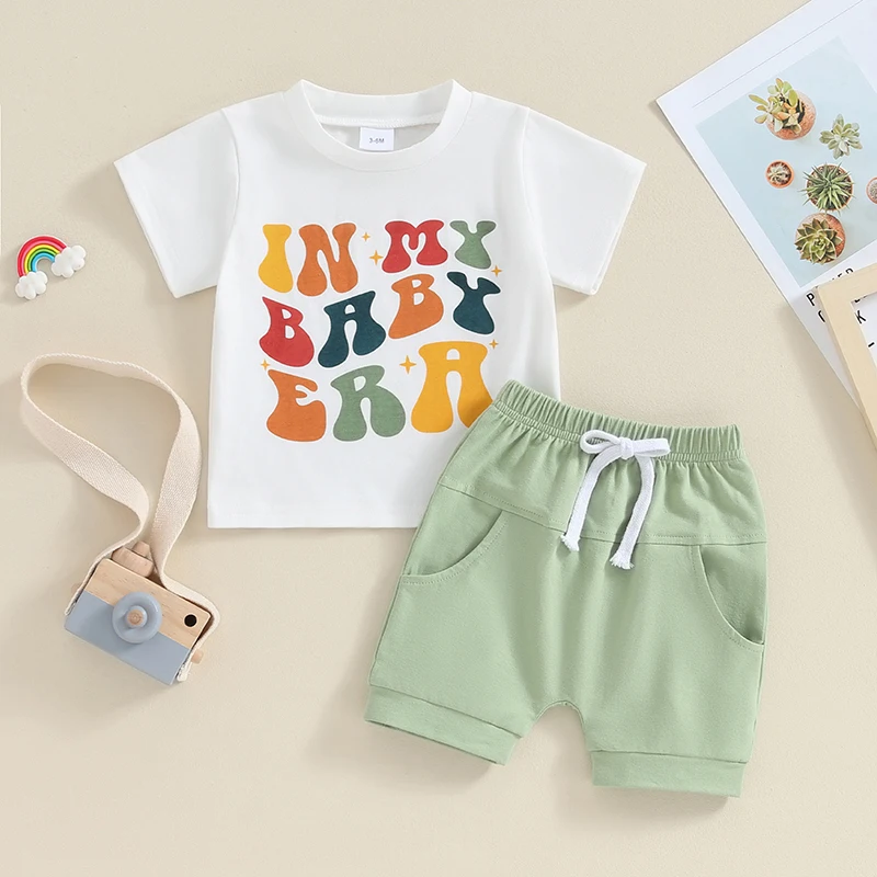 Newborn Baby Boy Summer Outfits Short Sleeve Star Letter Print T-Shirt Shorts Set Infant Clothes
Newborn Baby Boy Summer Outfits Short Sleeve Star Letter Print T-Shirt Shorts Set Infant Clothes