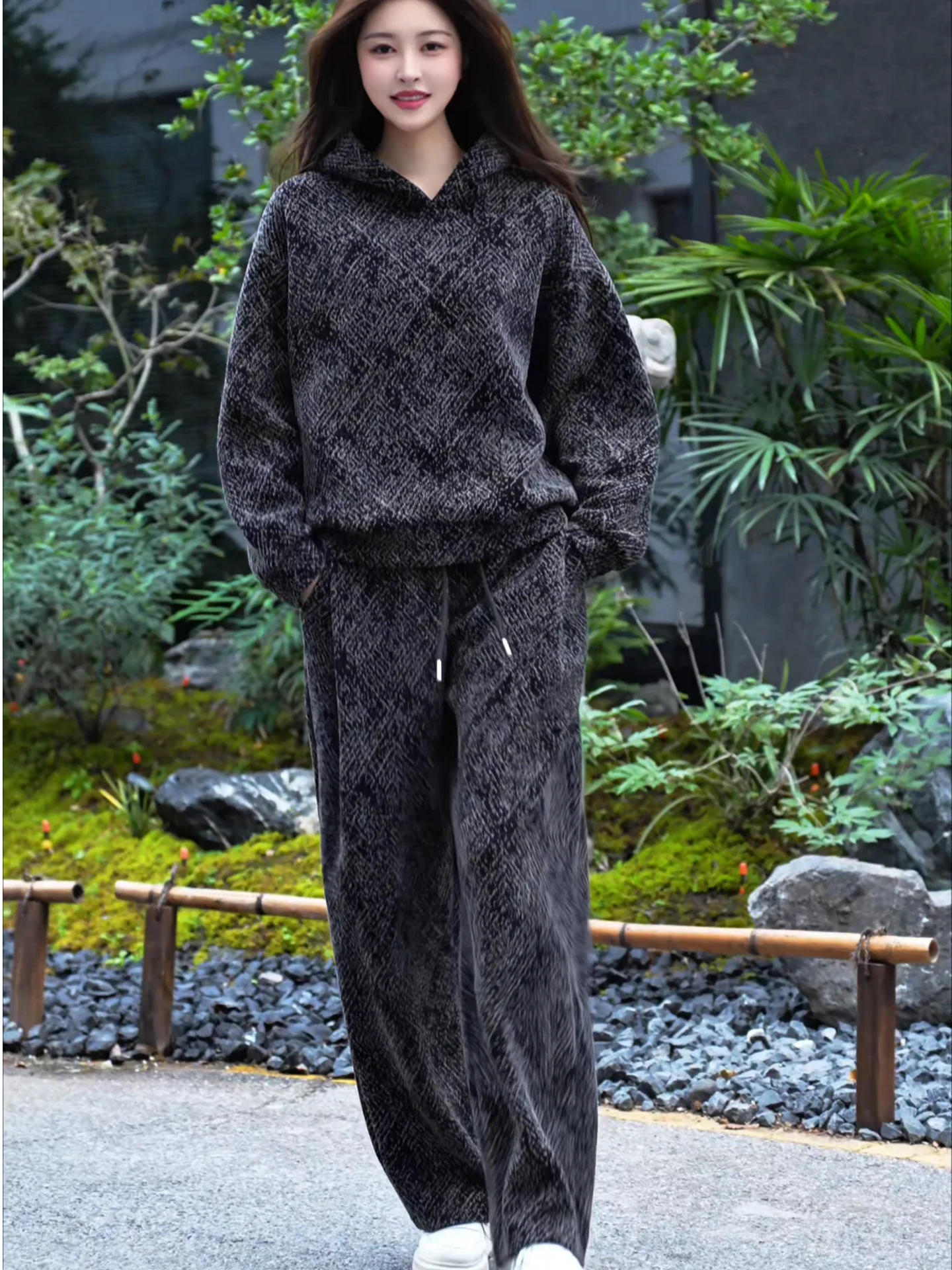 Winter Men's Casual Faion Set Diamond Pattern Hoodie Sweatirt And Pants Color Blo Long Sve Youth Sle Comfortable
Winter Men's Casual Faion Set Diamond Pattern Hoodie Sweatirt And Pants Color Blo Long Sve Youth Sle Comfortable