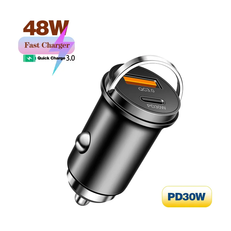 2 Ports MAX 48W Invisible Mini Car super Fast Charger Aluminum alloy body PD30W/QC3.0Car Cigarette Lighter adapter for phones
2 Ports MAX 48W Invisible Mini Car super Fast Charger Aluminum alloy body PD30W/QC3.0Car Cigarette Lighter adapter for phones