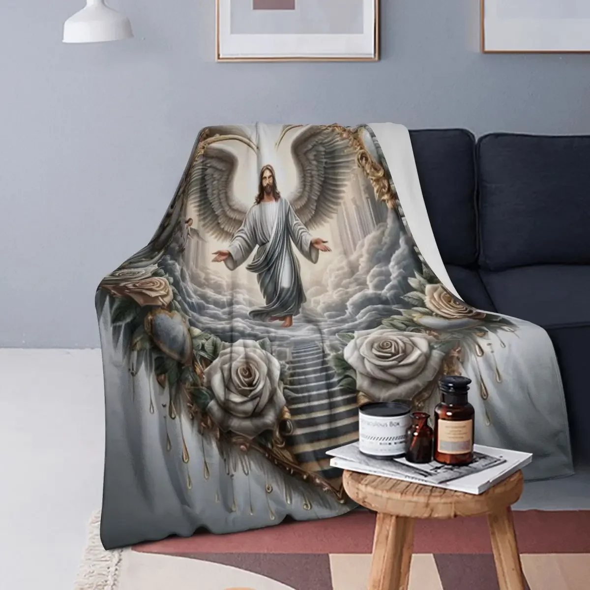 Jesus Christ Angelic Heart Religious Blankets Soft Warm Flannel Throw Blanket Cover for Bed Living room Picnic Travel Home Sofa
Jesus Christ Angelic Heart Religious Blankets Soft Warm Flannel Throw Blanket Cover for Bed Living room Picnic Travel Home Sofa