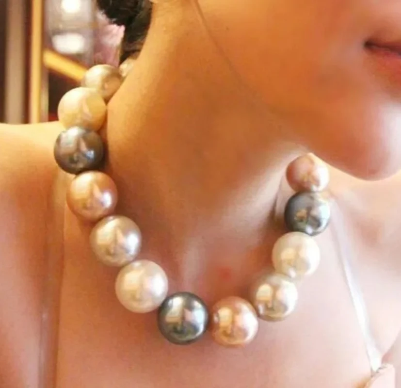 Natural Multi-Color Pearl Necklace 13-16mm Perfect Wedding/Anniversary Gift
Natural Multi-Color Pearl Necklace 13-16mm Perfect Wedding/Anniversary Gift