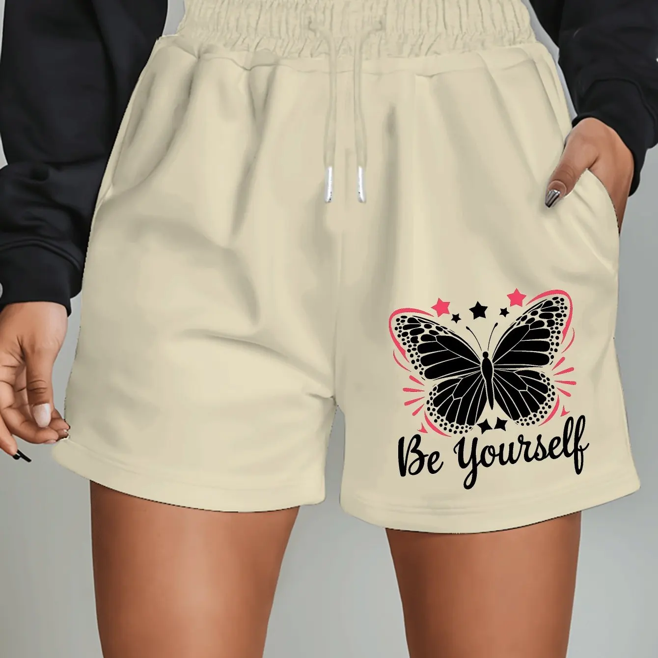 New women's shorts, summer casual versatile mid length pants, American trend outerwear, cropped pants, summer beach pants
New women's shorts, summer casual versatile mid length pants, American trend outerwear, cropped pants, summer beach pants