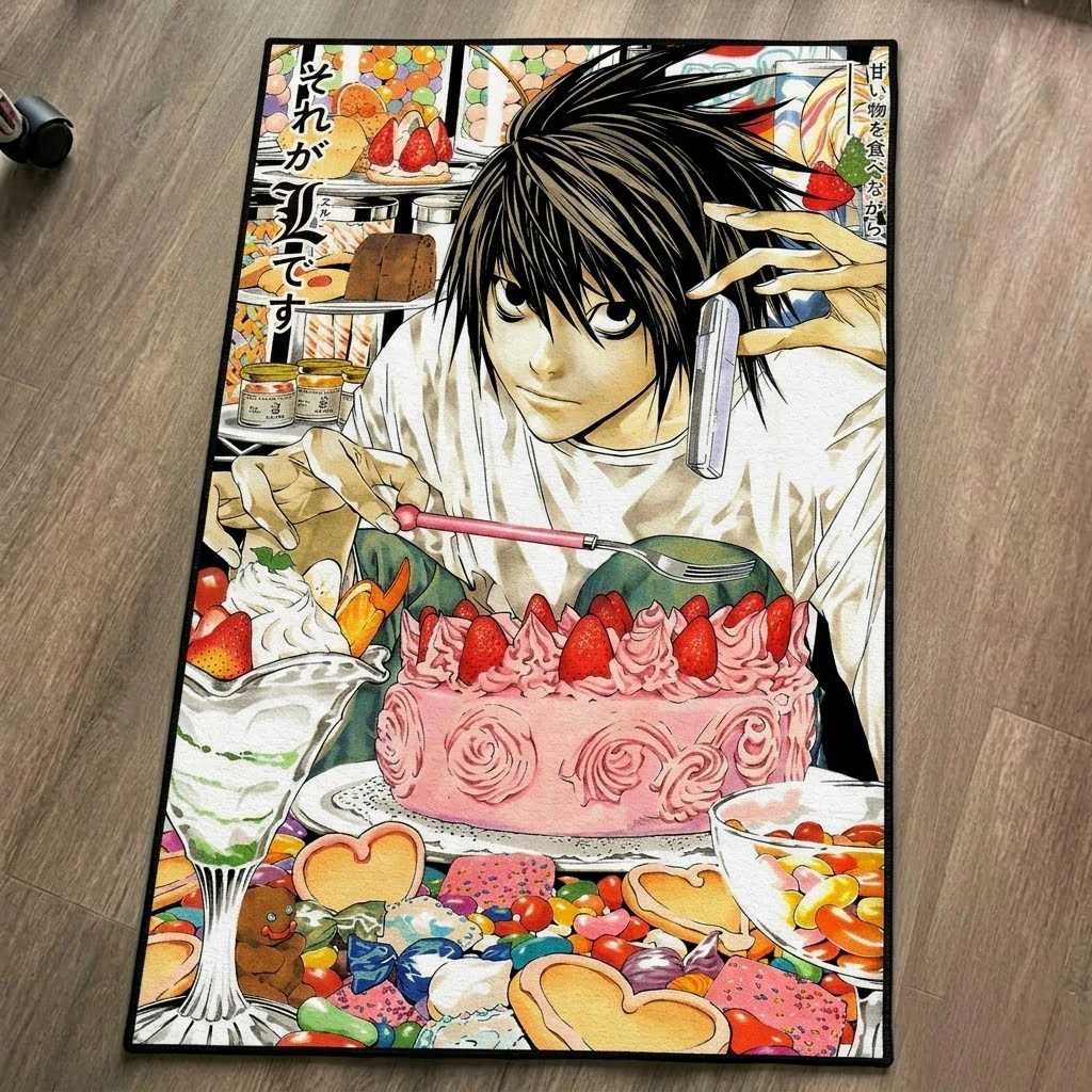Death Note L Theme Anime Rugs Soft Anti-slip Kids Play Mat Fluffy Washable Carpet for Room Decor Fans Gift
Death Note L Theme Anime Rugs Soft Anti-slip Kids Play Mat Fluffy Washable Carpet for Room Decor Fans Gift