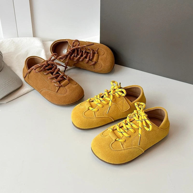 Children's Casual Shoes Spring Autumn Fashion Girls Leather Shoes Simple Solid Color Kids School Suede Flat Shoes Comfortable
Children's Casual Shoes Spring Autumn Fashion Girls Leather Shoes Simple Solid Color Kids School Suede Flat Shoes Comfortable