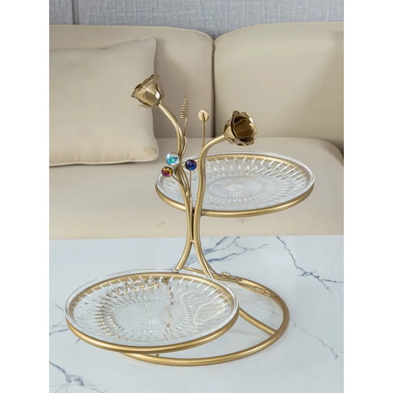 European wrought iron two-layer cake dessert table ornaments afternoon tea snack rack home creative living room snacks fruit
European wrought iron two-layer cake dessert table ornaments afternoon tea snack rack home creative living room snacks fruit