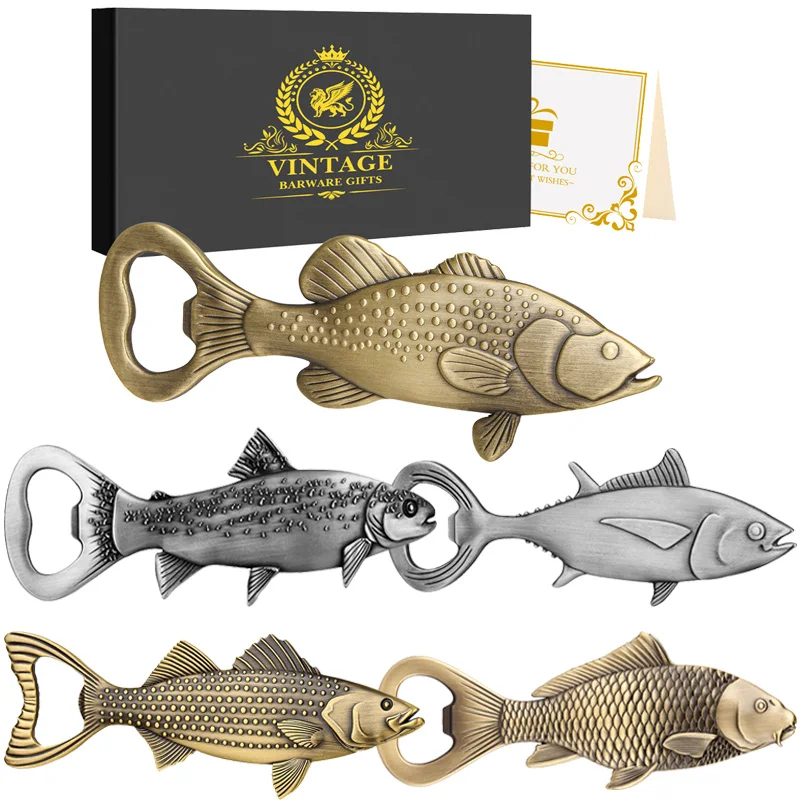 Creative Fish Shaped Beer Bottle Opener Unique Rustic Design Bar Accessories for Home Wedding Party Best Gift Idea for Fishermen
Creative Fish Shaped Beer Bottle Opener Unique Rustic Design Bar Accessories for Home Wedding Party Best Gift Idea for Fishermen
