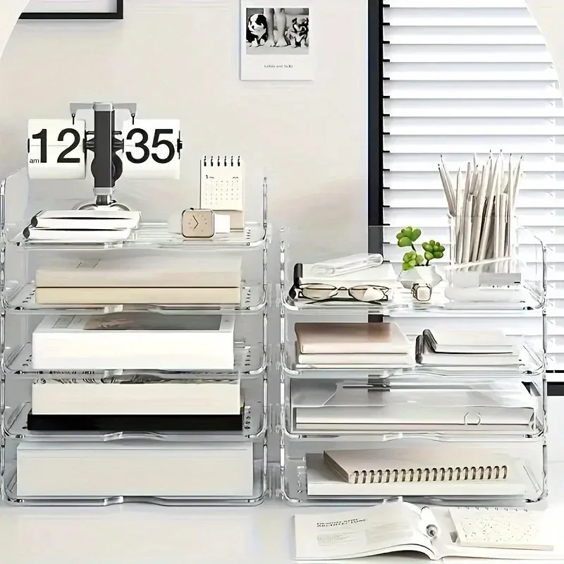 2pcs 2026 New Office Desktop Organisers And Lockers, Stackable Files, Desktop File Holders, Neat File Folders, Book And Paper
2pcs 2026 New Office Desktop Organisers And Lockers, Stackable Files, Desktop File Holders, Neat File Folders, Book And Paper