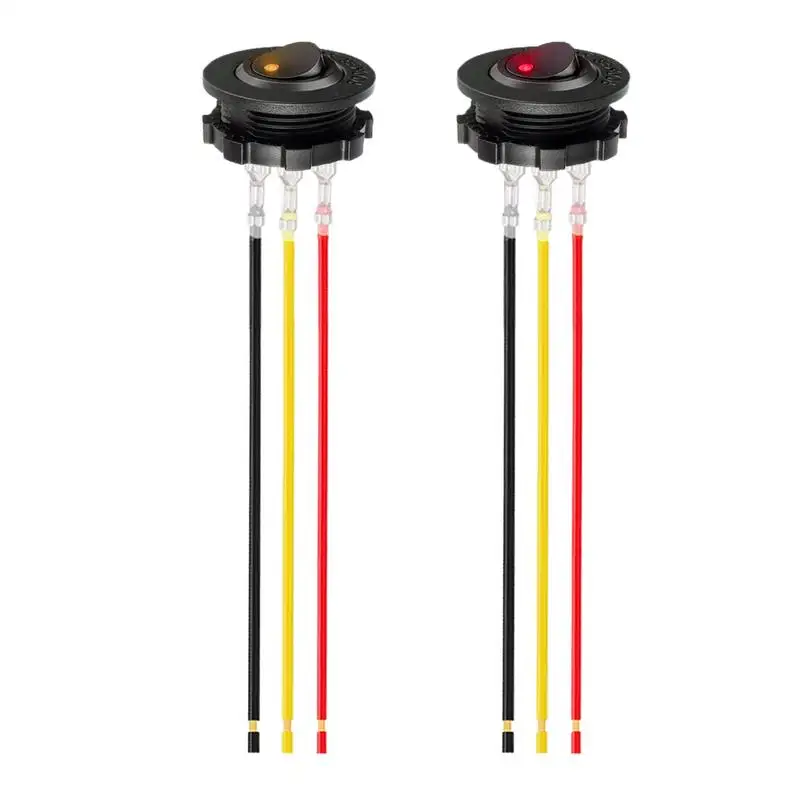 Small Rocker Switches 12V Round Toggle Switches Nut Fastening Mount With Pre-Wired Leads Red LED Lighted Pushbutton For
Small Rocker Switches 12V Round Toggle Switches Nut Fastening Mount With Pre-Wired Leads Red LED Lighted Pushbutton For