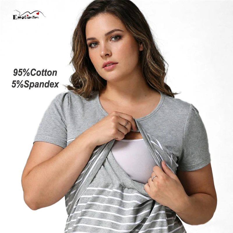 Plus Size Striped Color Block Maternity Nursing T-shirt Short Sleeve Wrap Front Hidden Breastfeeding Tee Cotton Pregnancy Top
Plus Size Striped Color Block Maternity Nursing T-shirt Short Sleeve Wrap Front Hidden Breastfeeding Tee Cotton Pregnancy Top